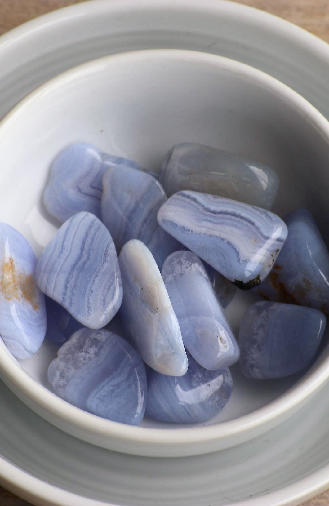 Blue Lace Agate Tumbled Stone